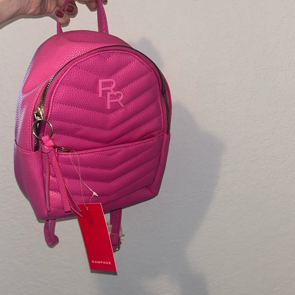 Pink Quilted Backpack by Rampage NWT